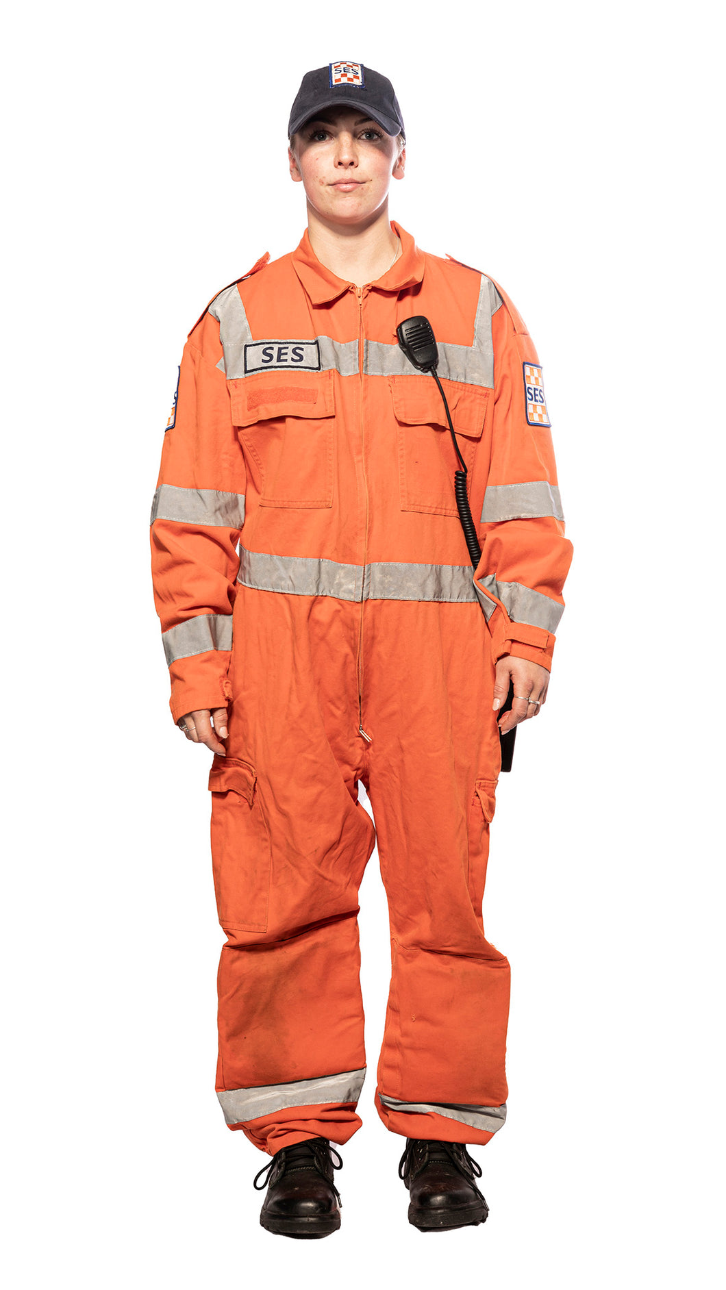 SES cap and jumpsuit uniform