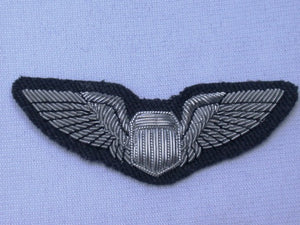 Bullion Pilot Wing Insignia