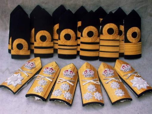 Assorted Naval Officers Rank Boards